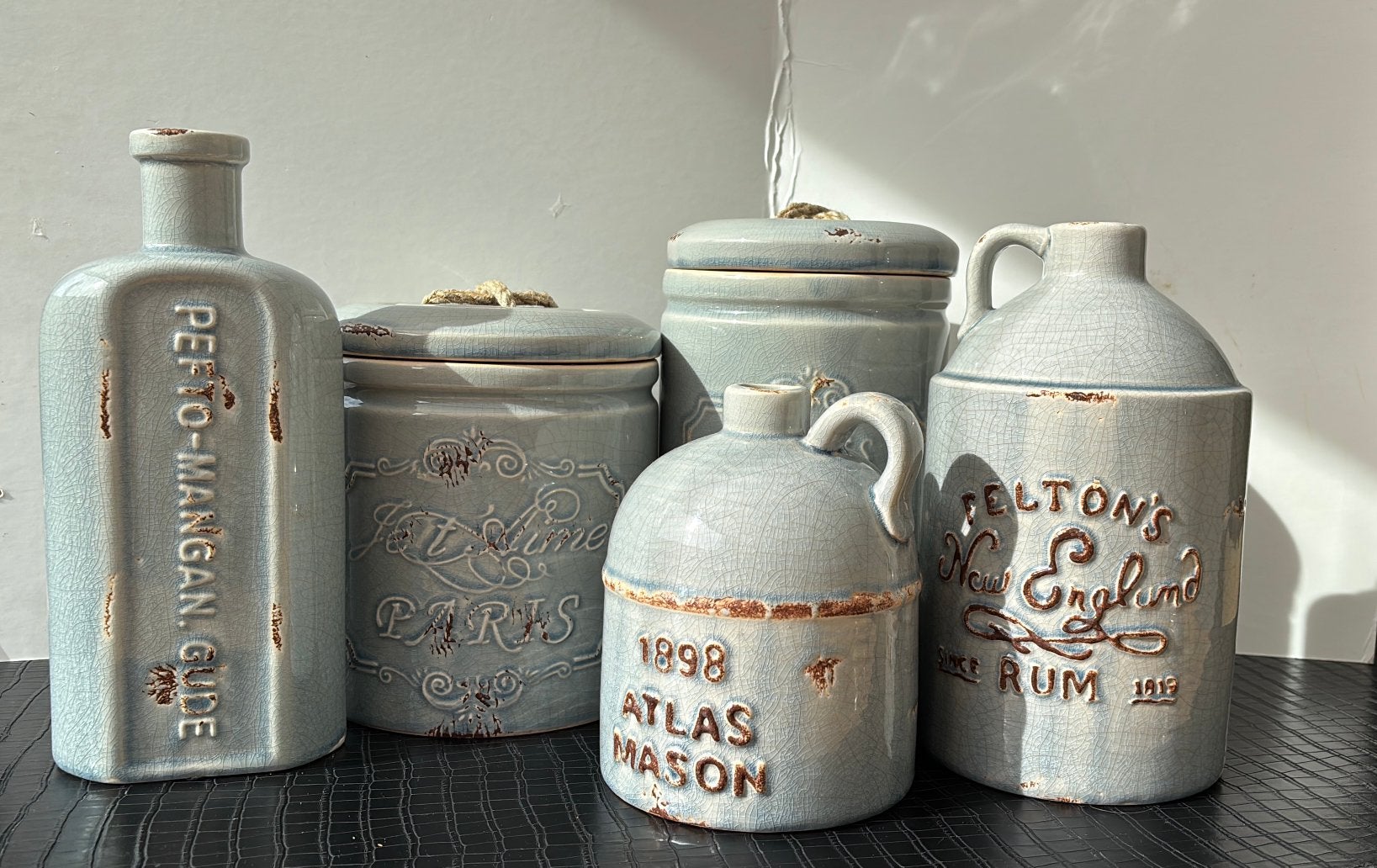 Brocante opbergpotten en kruiken, Ophalen of Verzenden, Zo goed als nieuw, Overige materialen, Pot, Bus of Blik