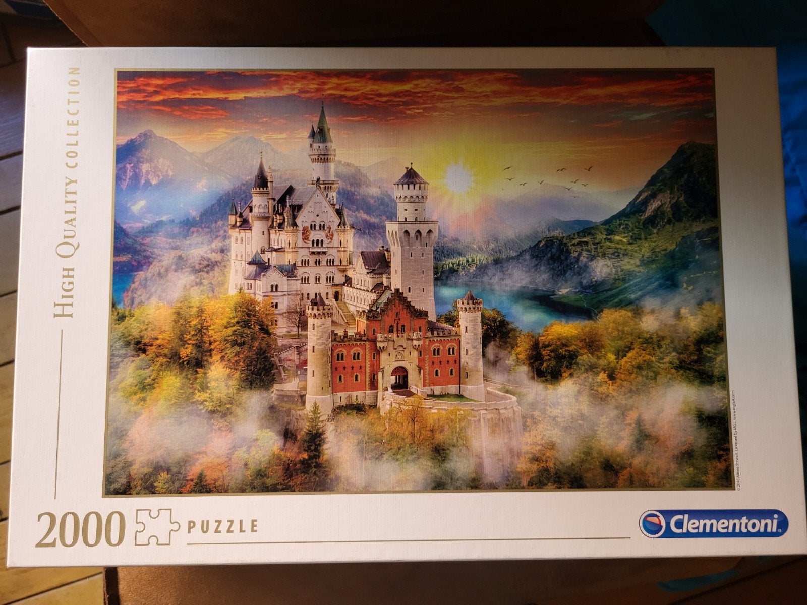 Clementoni Legpuzzel Neuschwanstein Kasteel 2000 stukjes, Ophalen of Verzenden, Meer dan 1500 stukjes, Gebruikt, Legpuzzel