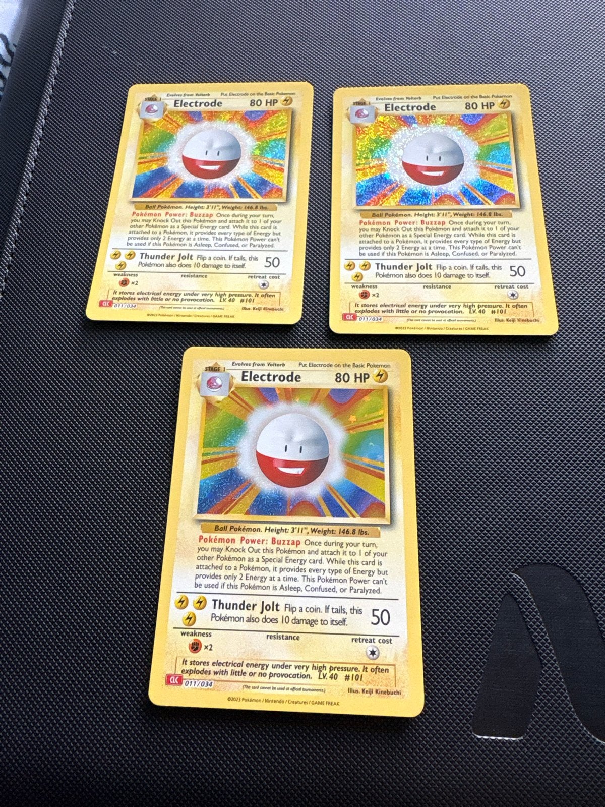 3x Electrode (011/034) Pokemon Kaart - Zo goed als nieuw, Ophalen of Verzenden, Zo goed als nieuw, Meerdere kaarten