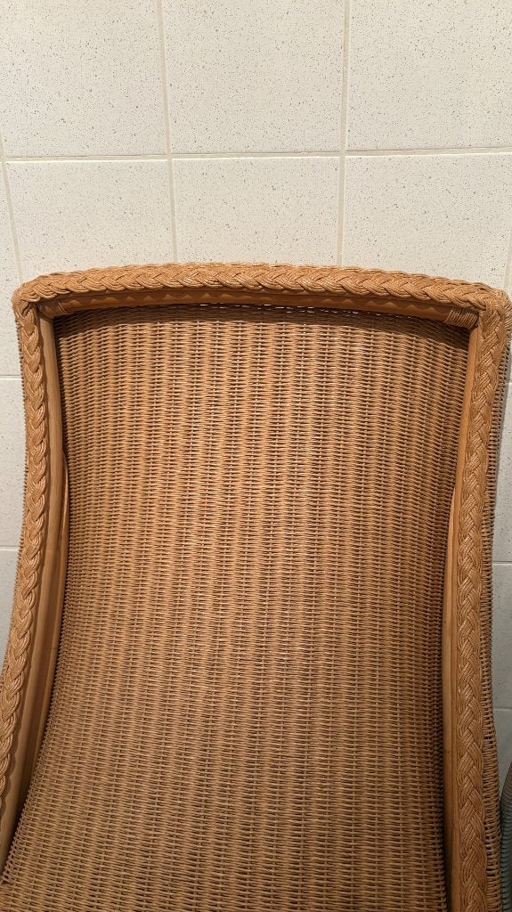 per stuk,6 lloyd loom stoelen incl dons kussen,zgan,PRIJS 25, Huis en Inrichting, Ophalen, Overige materialen, Bruin, Zo goed als nieuw