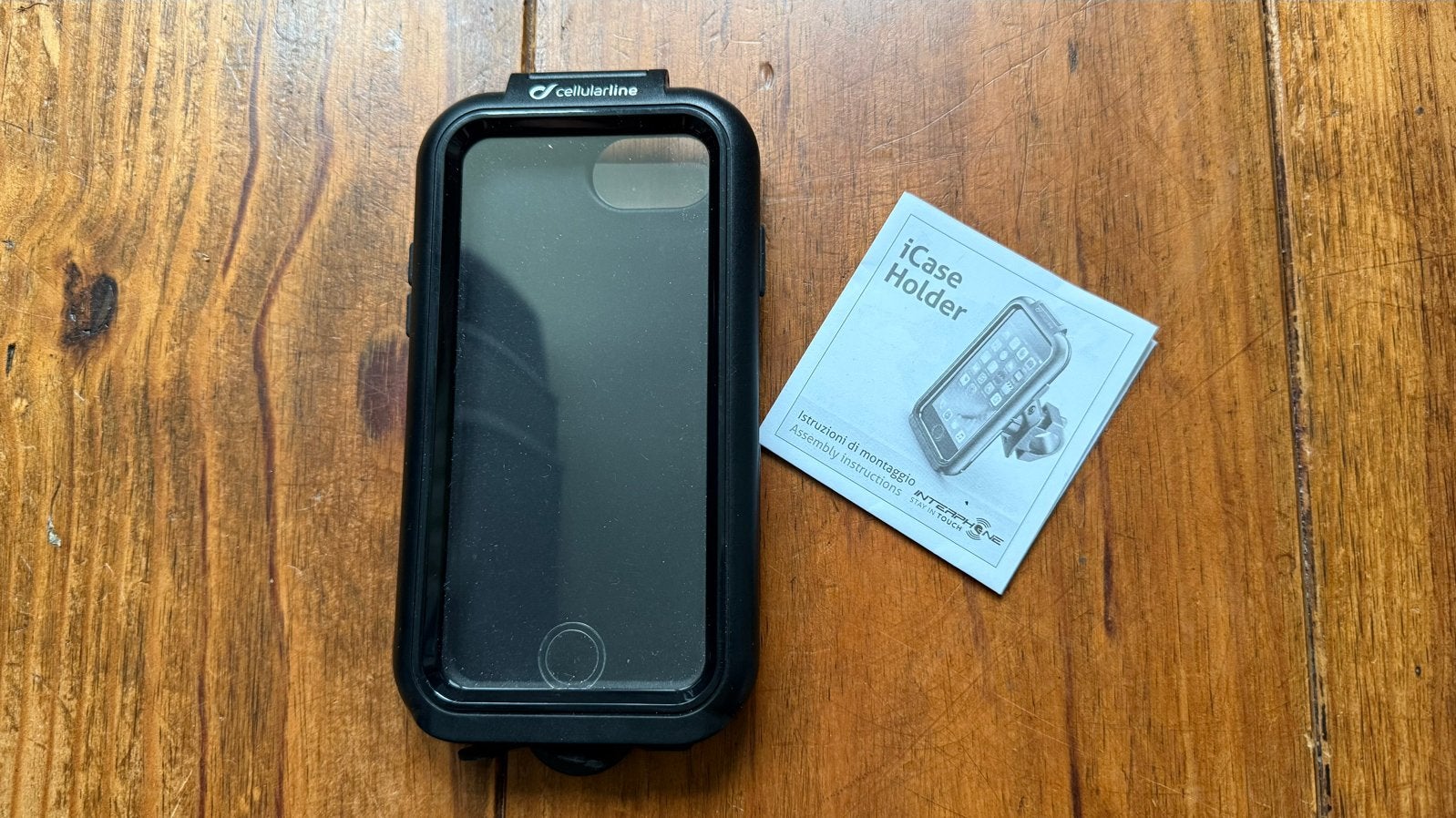 Cellularline iCase Holder iPhone 7/8/SE (2020/2022) - Zwart, Kunststof, Zwart, Overige merken, Hoesje of Tasje