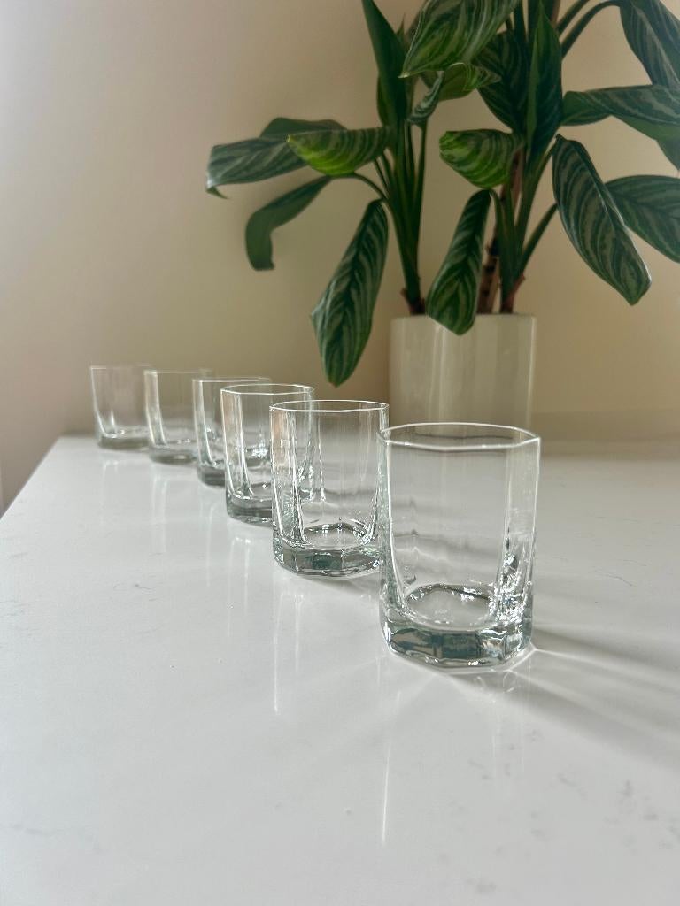 6 retro waterglazen Luminarc octime 150 ml. Jaren 80, Verzamelen, Ophalen of Verzenden, Zo goed als nieuw, Waterglas
