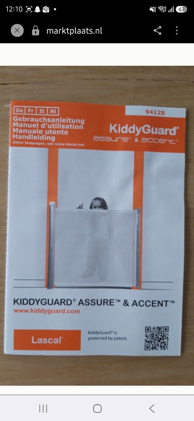 Lascal KiddyGuard Oprolhekje - Veiligheidshekje, Kinderen en Baby's, Traphekjes, Overige materialen, Gebruikt, Oprolhekje, Ophalen of Verzenden