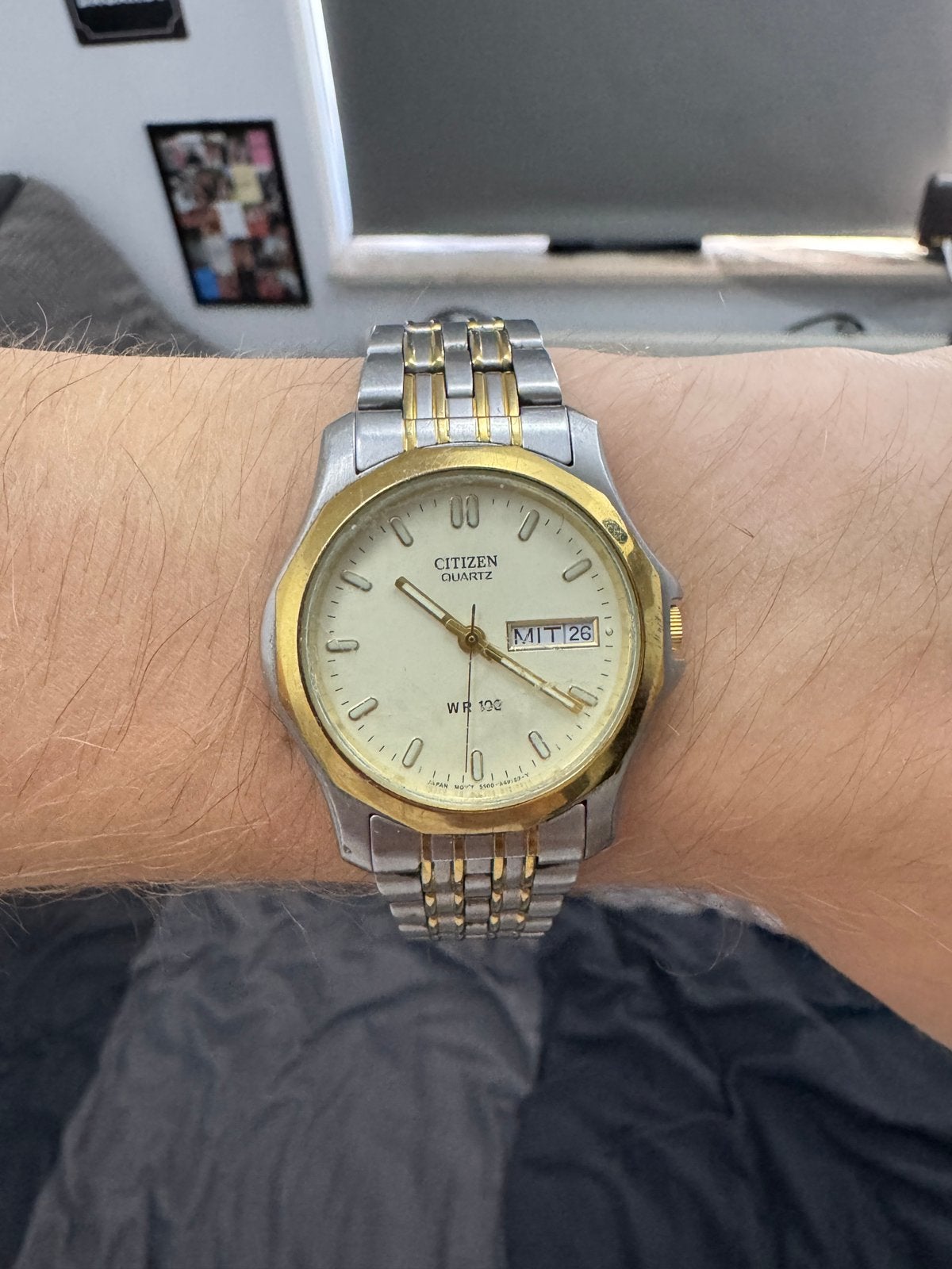 Citizen Quartz vintage horloge, Staal, Gebruikt, Staal, Ophalen of Verzenden