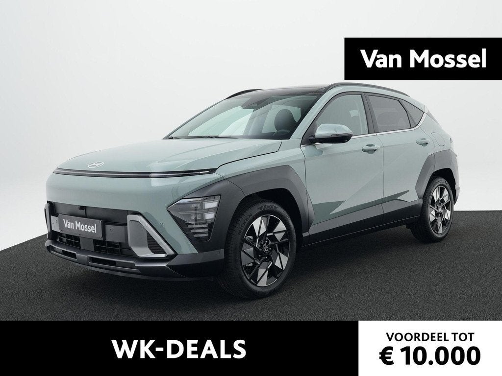Hyundai Kona 1.6 GDI HEV Premium Sky | Panoramadak | Stoelve, Auto's, Hyundai, 137 pk, Leder, Bedrijf, Nieuw