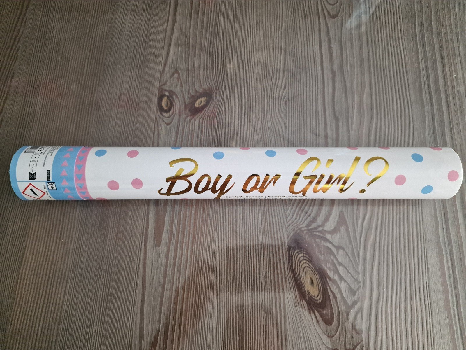 Confetti Kanon Babyshower/Gender Reveal Roze (40cm), Ophalen, Nieuw, Versiering, Geboorte of Huwelijk