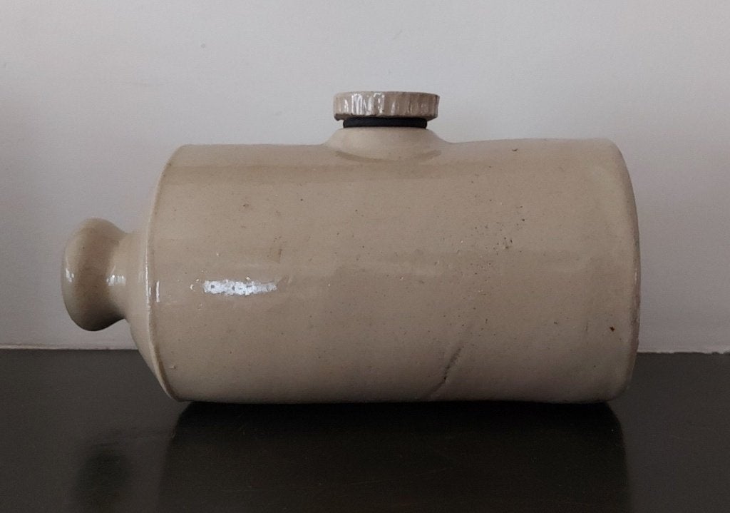 Antiek Engels Victoriaans aardewerk voetenwarmer kruik, Ophalen of Verzenden