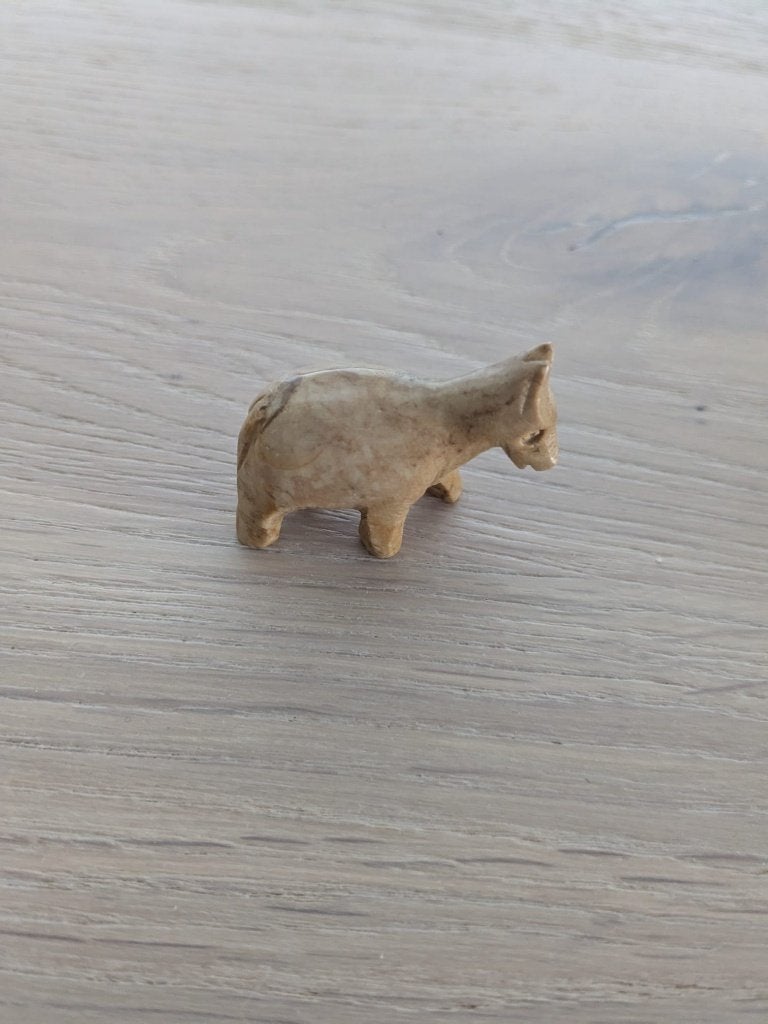 Speksteen mini paardje, Verzamelen, Beelden en Beeldjes, Ophalen, Zo goed als nieuw, Dier