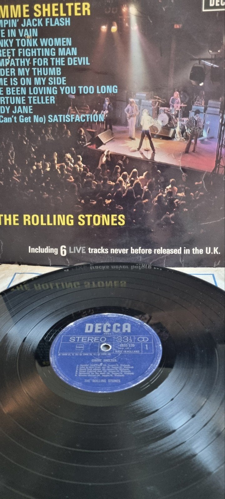 The Rolling Stones - Gimme Shelter LP (Decca, 1971), Cd's en Dvd's, Vinyl | Rock, Gebruikt, Ophalen of Verzenden, Complilatie
