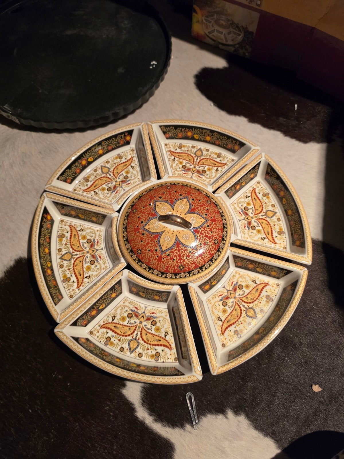 Decoratieve serveerschaal met 6 compartimenten nieuw, Ophalen of Verzenden