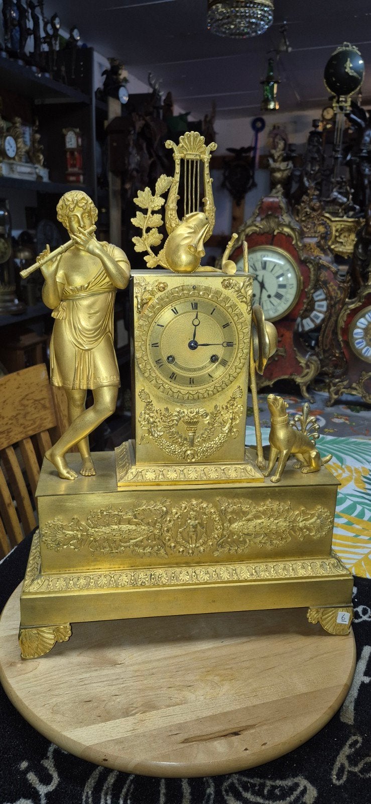 Bronzen Franse pendule nm 6, Antiek en Kunst, Antiek | Klokken, Ophalen