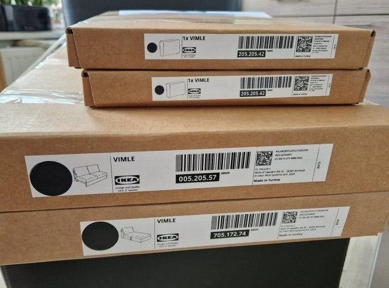 Set Ikea VIMLE Hoezen voor 3-zitsbank, Hillared antraciet., Ophalen, Nieuw