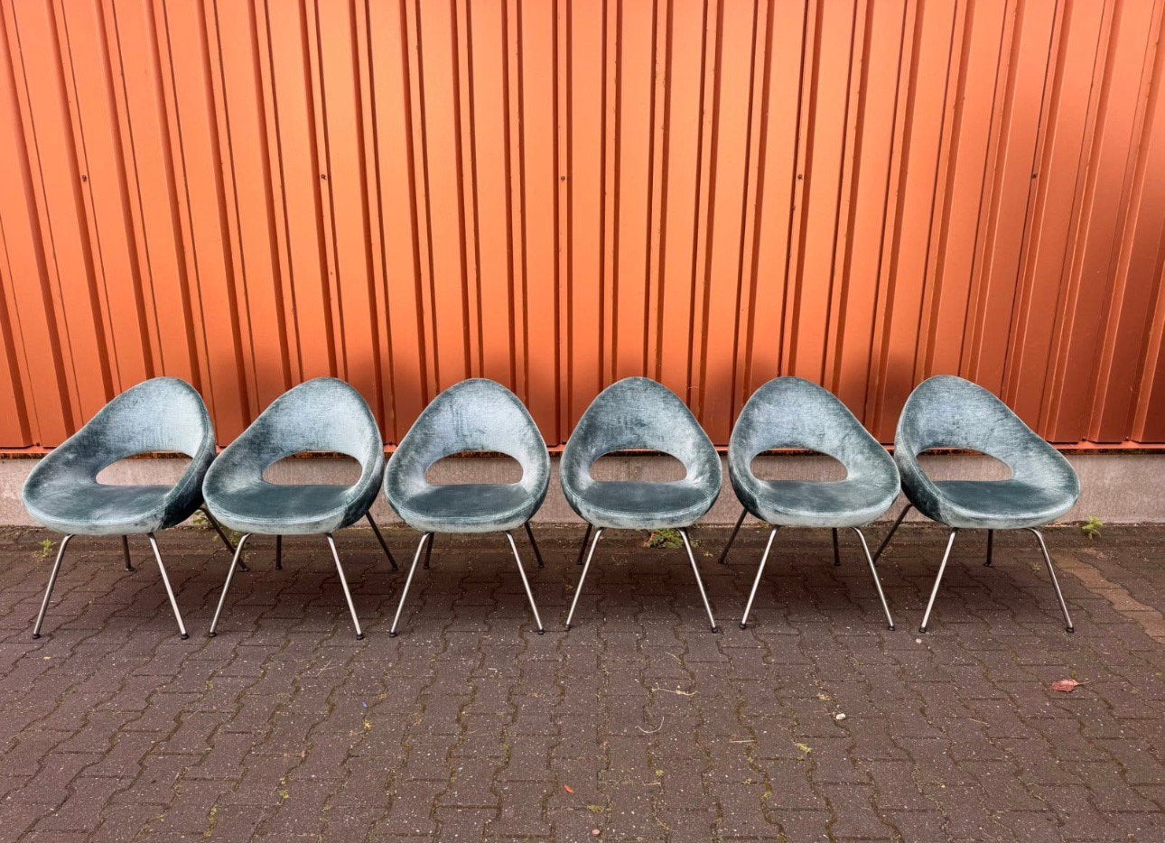 Artifort Shark stoel (6x) - Rene Holten - zgan, Huis en Inrichting, Stoelen, Ophalen, Luxe design, Blauw, Zo goed als nieuw