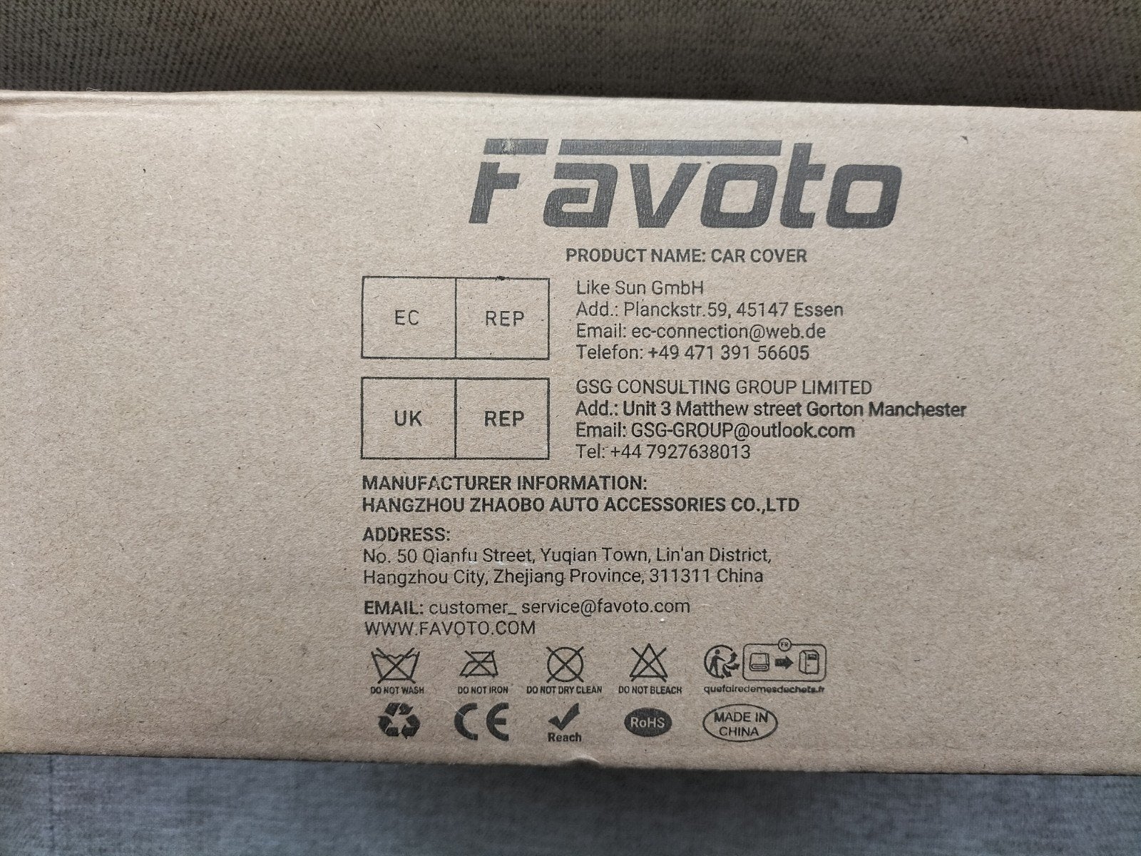 Favoto Autohoes XL voor SUV - Nieuw in doos, Ophalen of Verzenden, Nieuw, Universeel