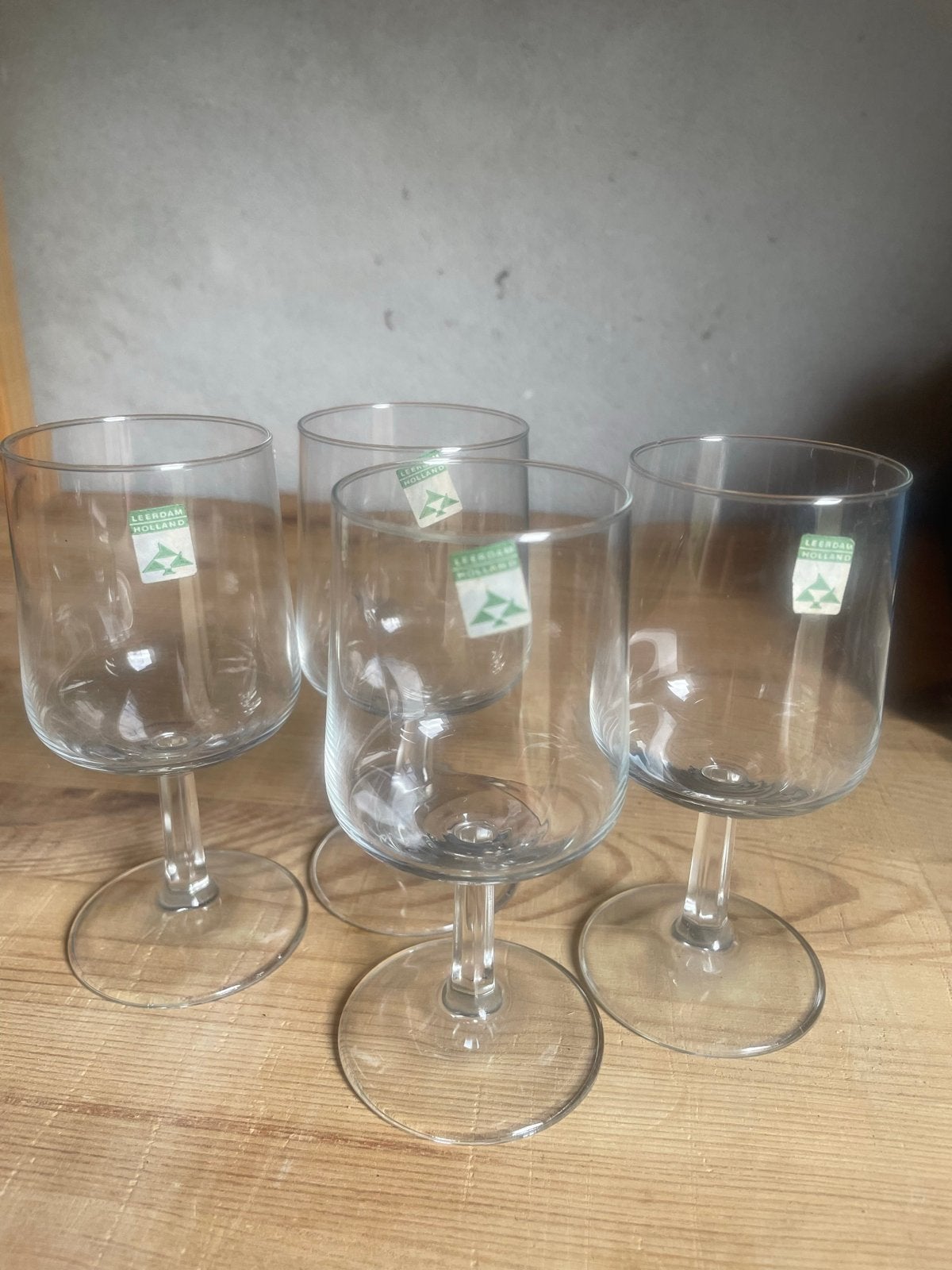 4 Leerdam Holland  Port glaasjes van het glasservies Aristo, Ophalen of Verzenden, Zo goed als nieuw, Borrel- of Shotglas