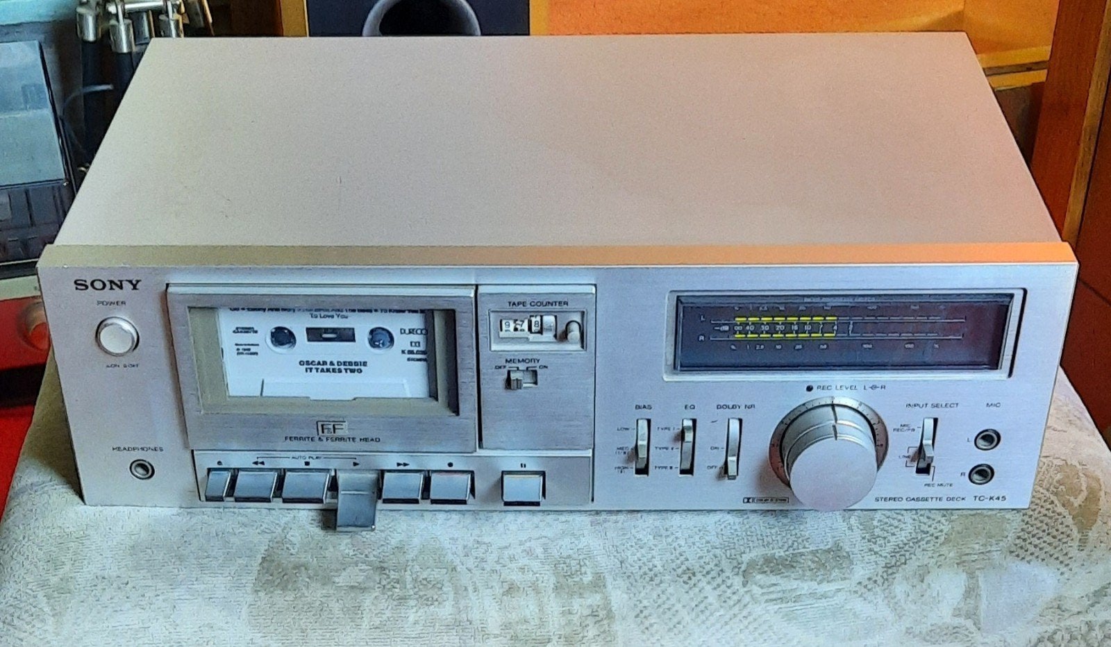 Te koop Sony tc-k45 cassettedeck met cassettebandjes ✅️, Ophalen, Sony