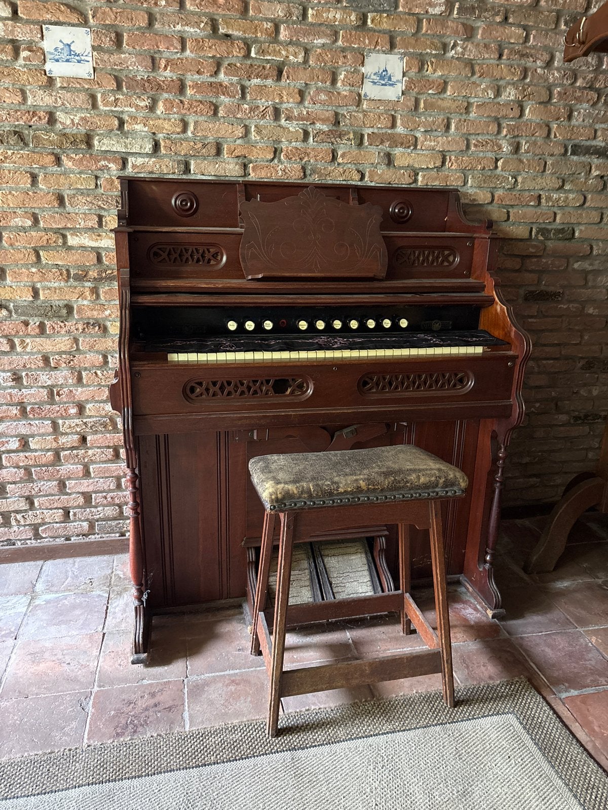 Antiek Harmonium met 1 klavier - Goede staat, Muziek en Instrumenten, Orgels, Ophalen, Gebruikt, 1 klavier, Harmonium