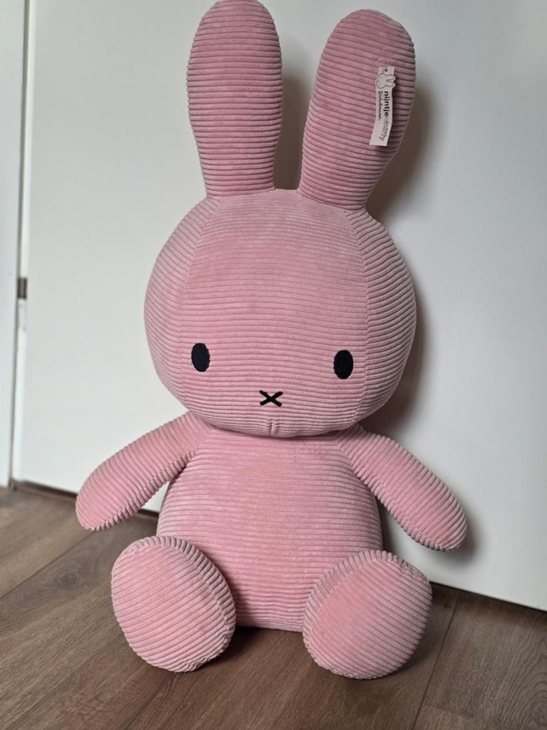 Mega Nijntje ribstof roze 70cm!, Ophalen of Verzenden, Zo goed als nieuw