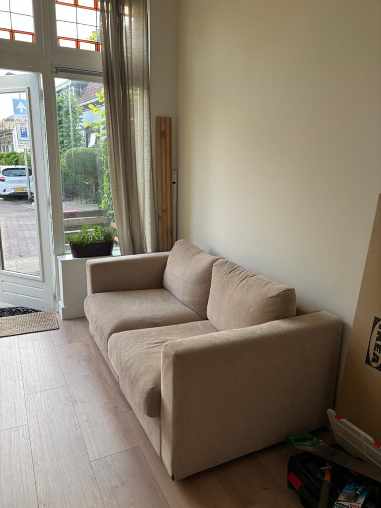 Mooie beige IKEA VIMLE 2-zitsbank, Ophalen, Gebruikt, 150 tot 200 cm, Tweepersoons