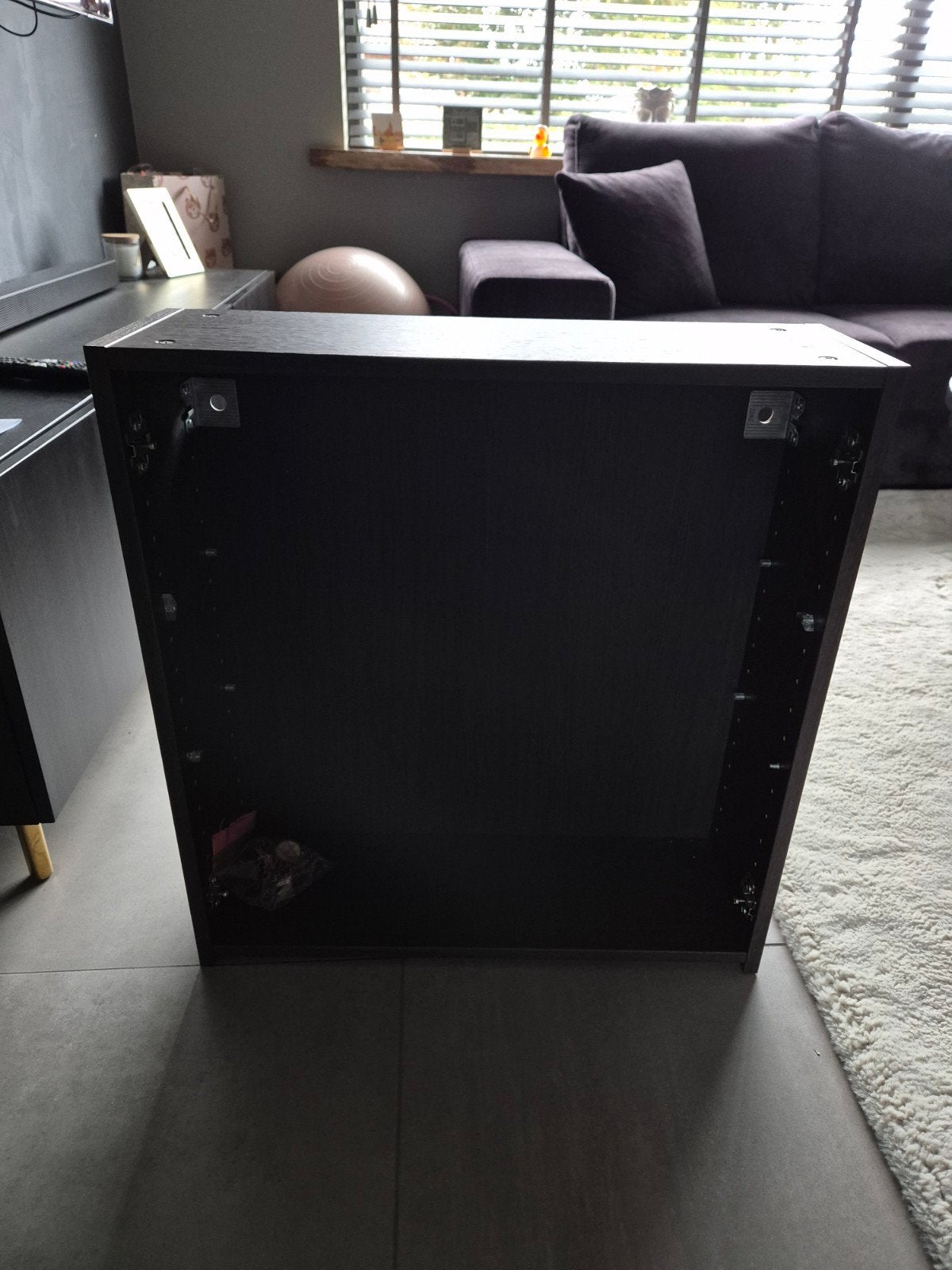 IKEA Spiegelkast Donker Walnoot - 60x64 cm, Huis en Inrichting, Ophalen, Zo goed als nieuw, Minder dan 100 cm, Rechthoekig
