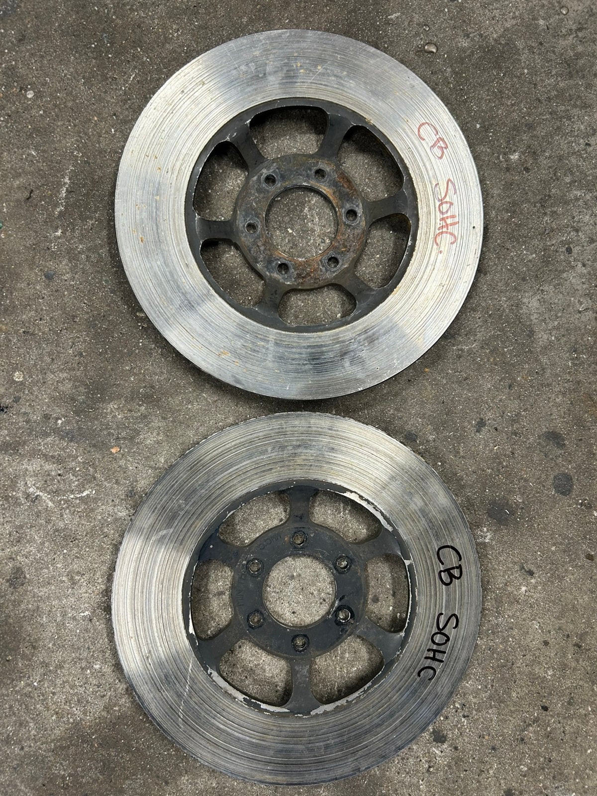 Set Remschijven Honda cb750f sohc cb750k mooi en goedkoop, Motoren, Onderdelen | Oldtimers, Ophalen of Verzenden, Gebruikt