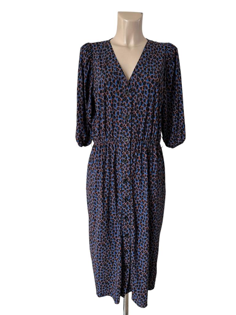 Studio Anneloes jurk L, Blauw, Ophalen of Verzenden, Zo goed als nieuw, Onder de knie