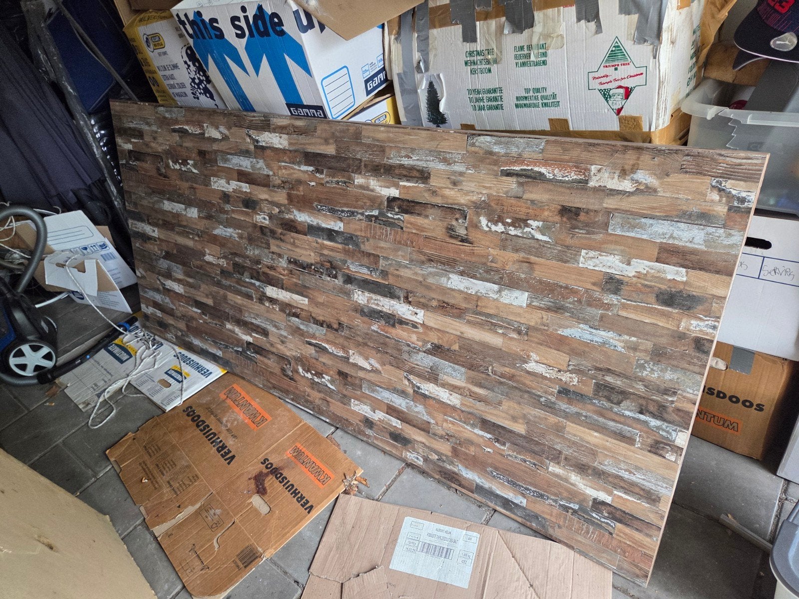 Tafelblad 220x100cm - Houtlook, Ophalen, Gebruikt, 100 tot 150 cm, Industrieel, Landelijk