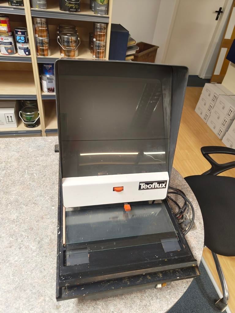 Teoflux Microfilm Projector Vintage, Ophalen of Verzenden, Gebruikt, Met scherm