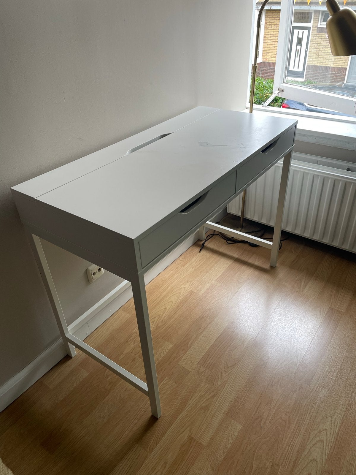 Ikea Alex bureau 100x48 wit, Huis en Inrichting, Ophalen, Gebruikt, Met lades, Spaanplaat of MDF