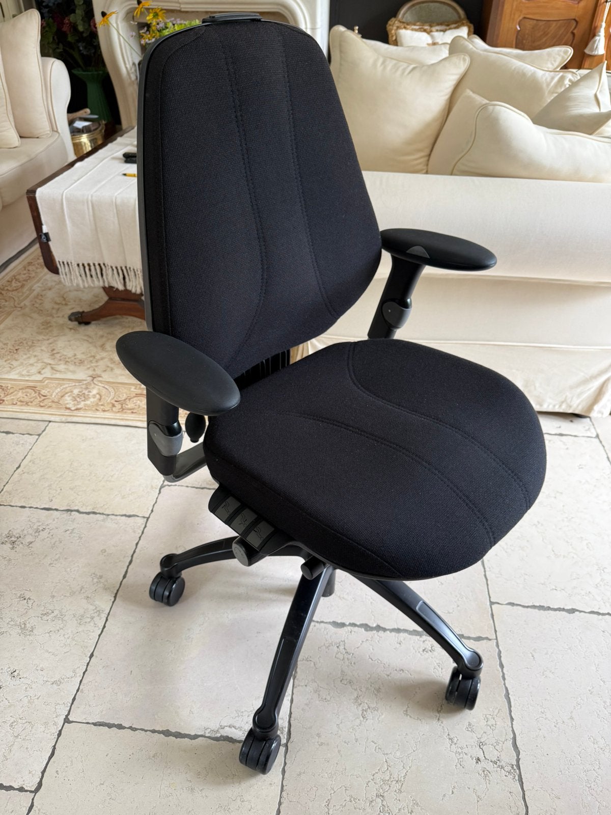 RH Logic 300 ergonomische bureaustoel, Ophalen, Zwart, Zo goed als nieuw, Bureaustoel