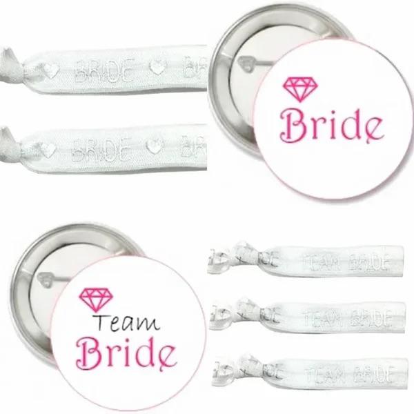 Vrijgezellenfeest set Bride to Be en Team Bride, Wit, Nieuw, Ophalen of Verzenden, Accessoires