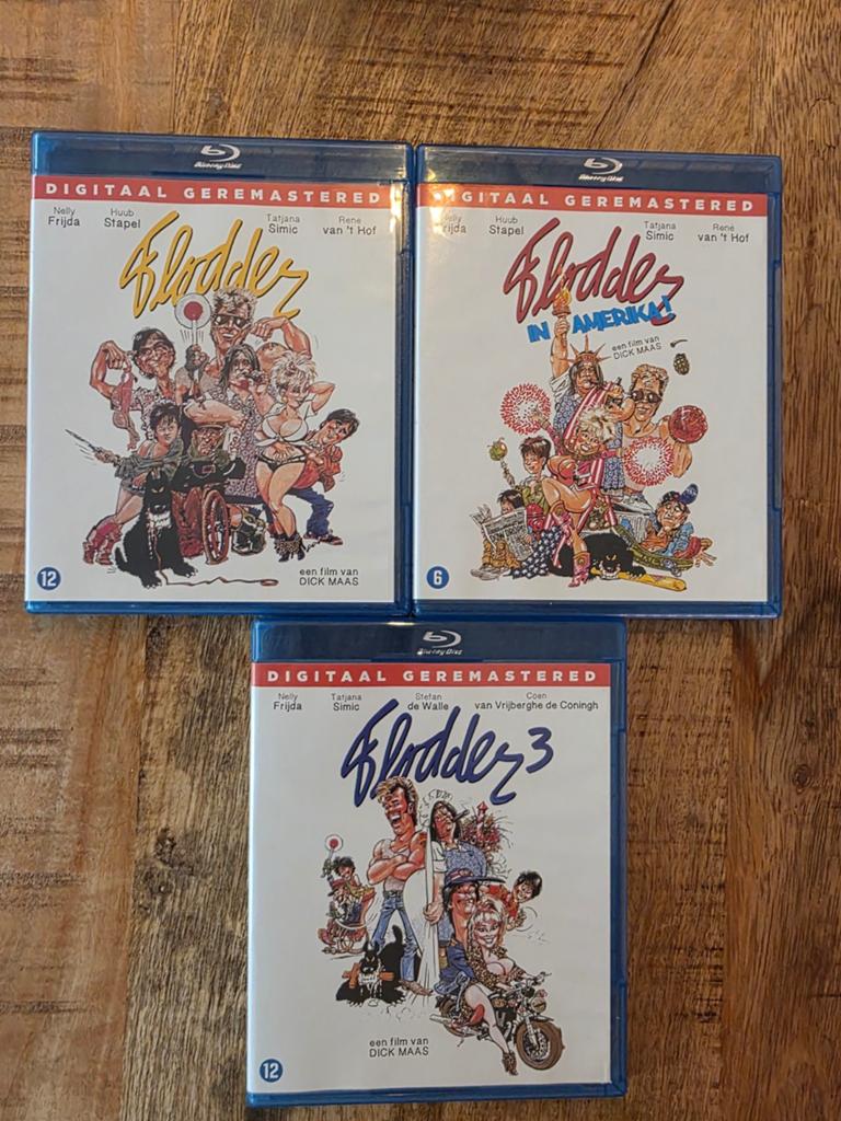 Flodder 1, 2 & 3 Blu-ray Set - Digitaal Geremasterd, Ophalen of Verzenden, Zo goed als nieuw, Humor en Cabaret, Boxset