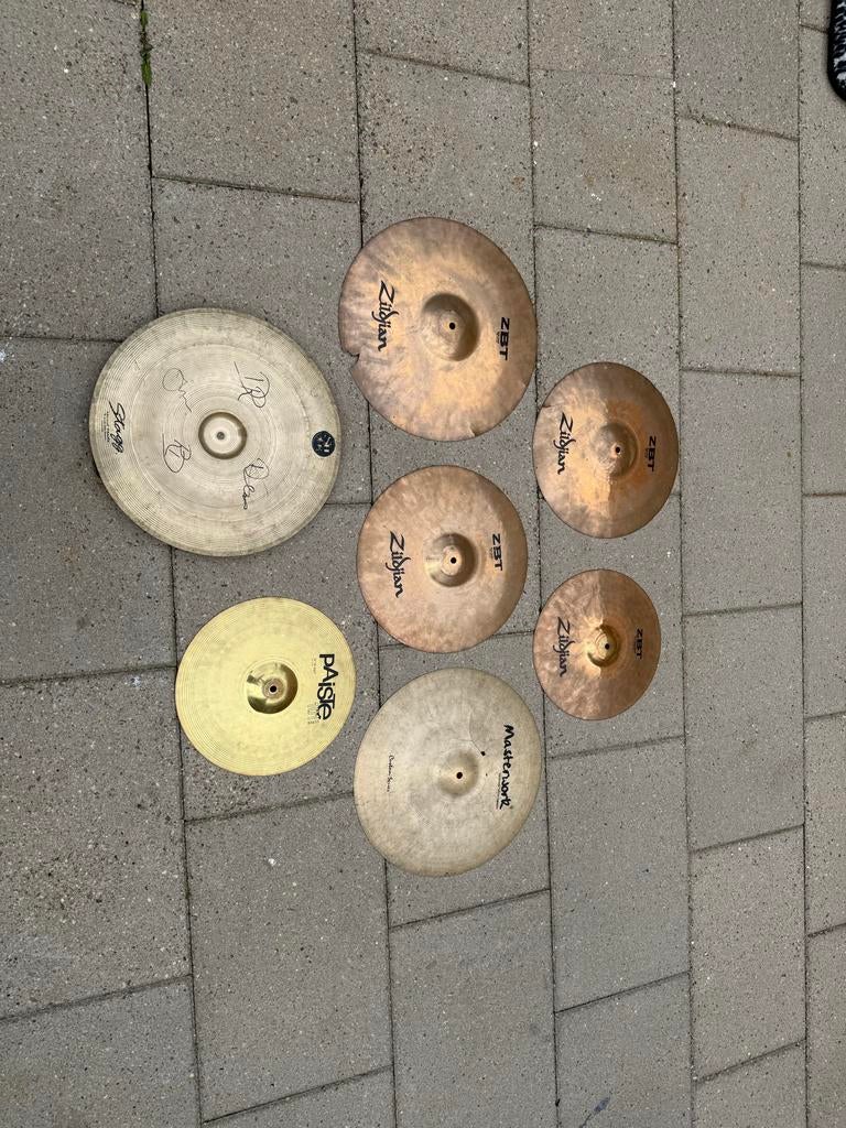 Diverse Bekkenset: Zildjian ZBT, Paiste, Stagg, Masterwork, Muziek en Instrumenten, Drumstellen en Slagwerk, Ophalen, Gebruikt