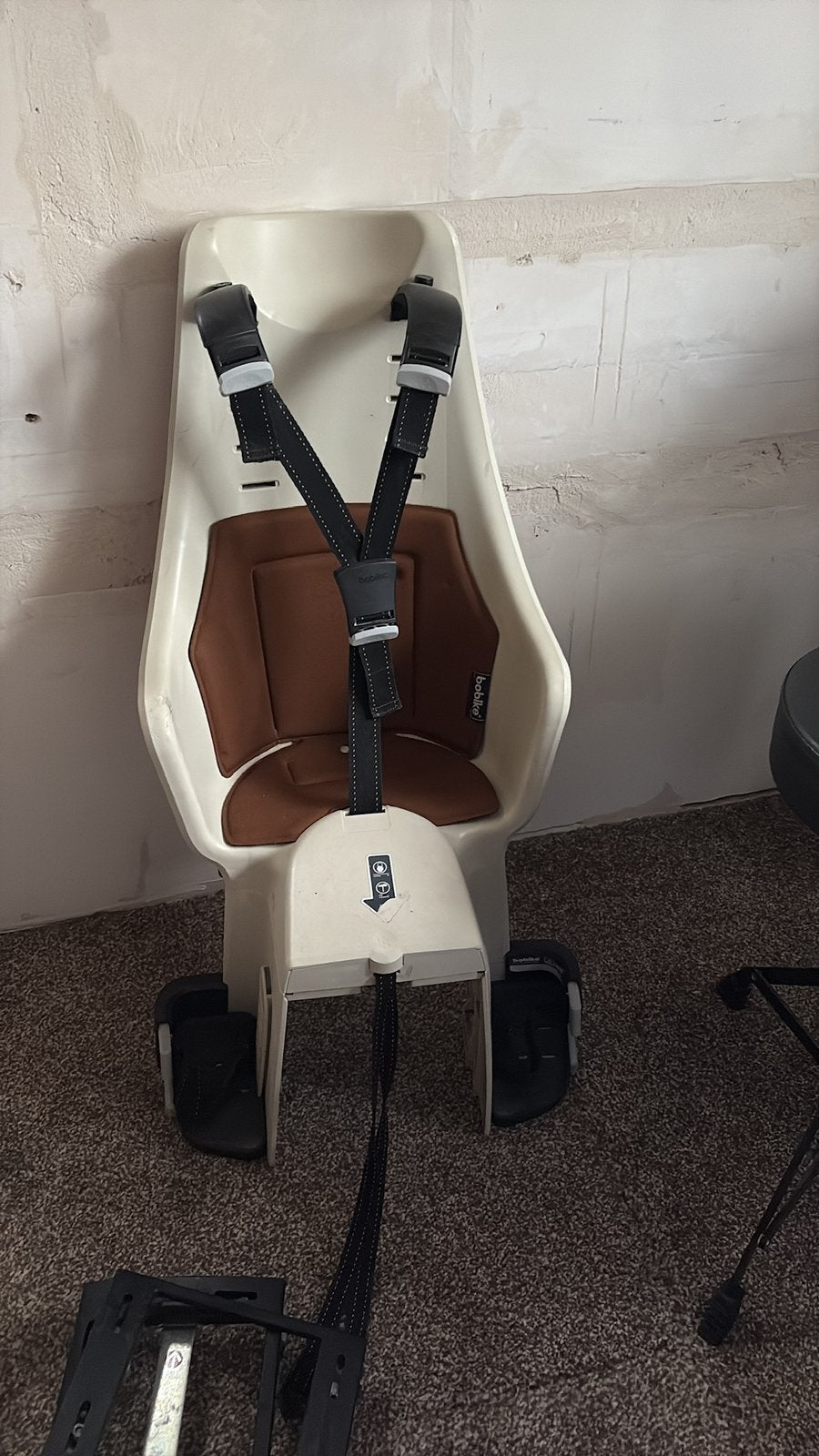 Bobike achterzitje + 2 adapters, Fietsen en Brommers, Ophalen, Gebruikt, Achterzitje, Voetsteuntjes