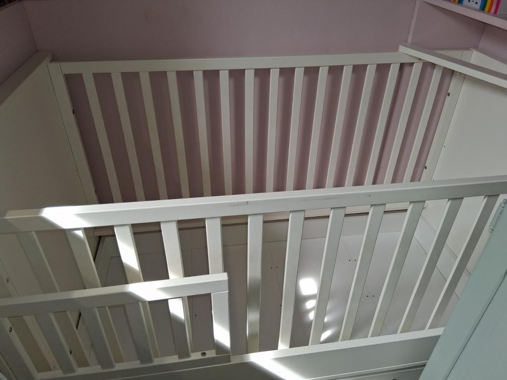 Ledikantje en peuterbed 140x70, Kinderen en Baby's, Kinderkamer | Bedden, Ophalen, 140 tot 160 cm, 70 tot 85 cm, Lattenbodem