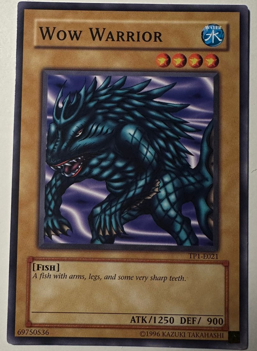Yu-Gi-Oh! Wow Warrior TP1 Tournament Promo !, Hobby en Vrije tijd, Ophalen of Verzenden, Zo goed als nieuw, Losse kaart