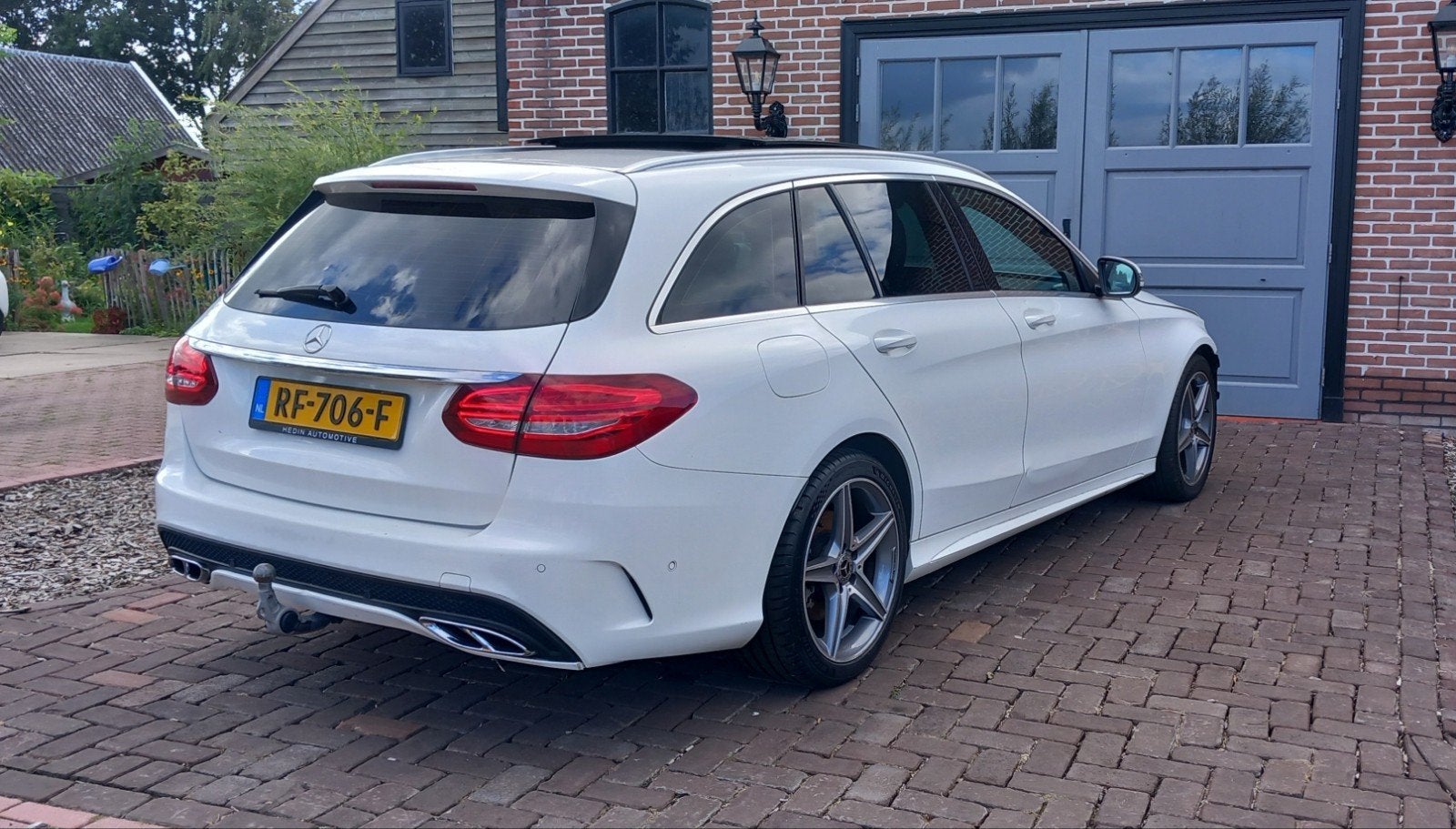 Mercedes C Klasse Panoramadak Amg Pakket Automaat, Auto diversen, Schadeauto's, Wit, Mercedes-Benz, Benzine, Ophalen