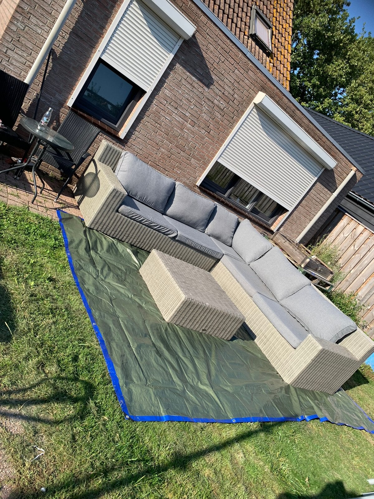 Loungebank + tafel, Ophalen, Gebruikt, Overige materialen, Bank