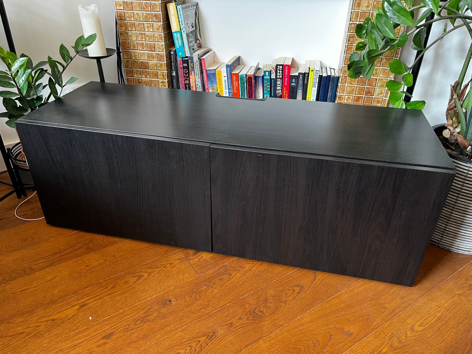 Ikea Besta TV meubel - zwart, Ophalen, 100 tot 150 cm, Zo goed als nieuw, Minder dan 100 cm