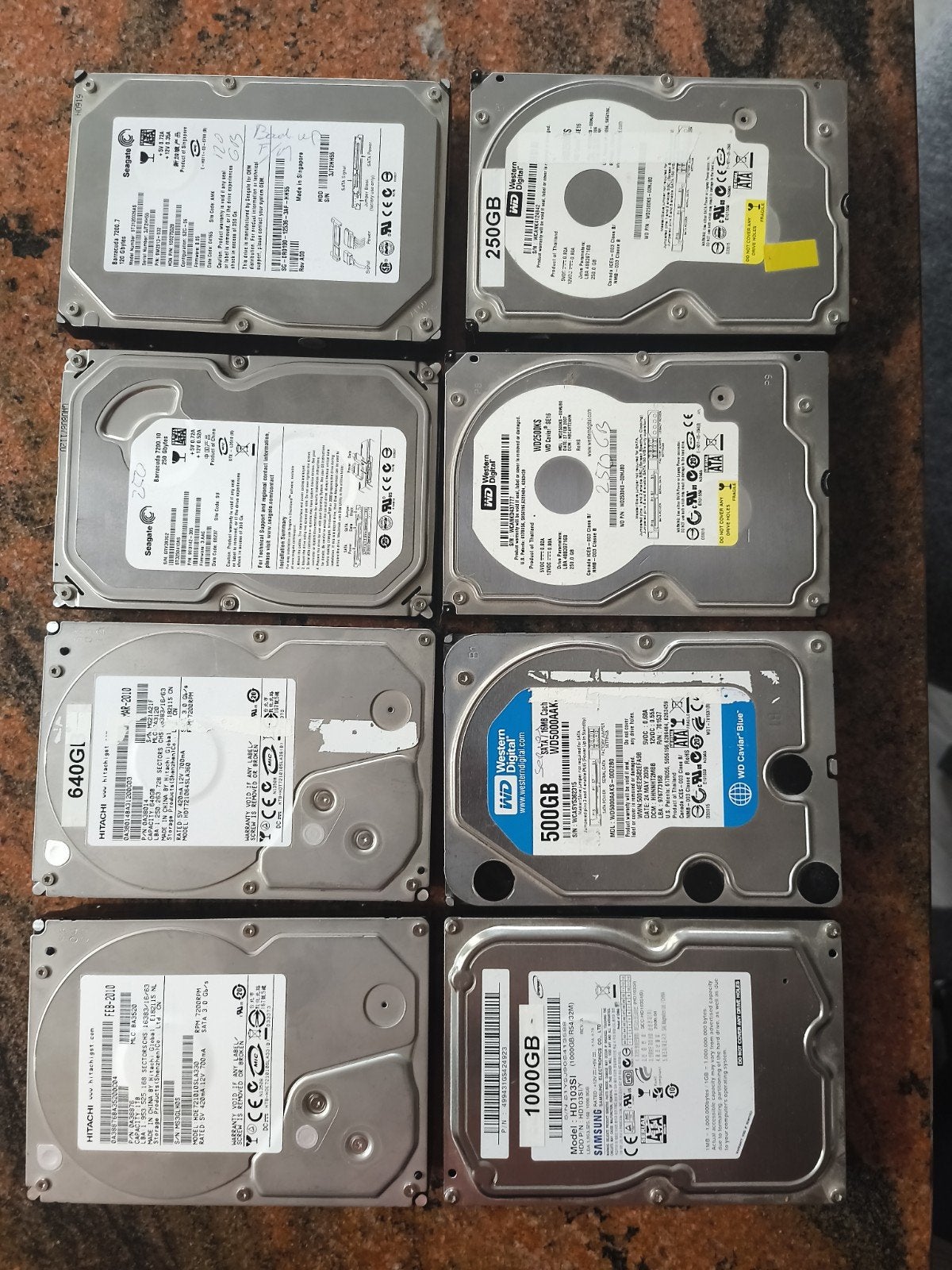Diverse HDD's: Western Digital, Seagate, Hitachi, Samsung, Intern, Gebruikt, Western Digital, Seagate, Hitachi, Samsung, Ophalen of Verzenden