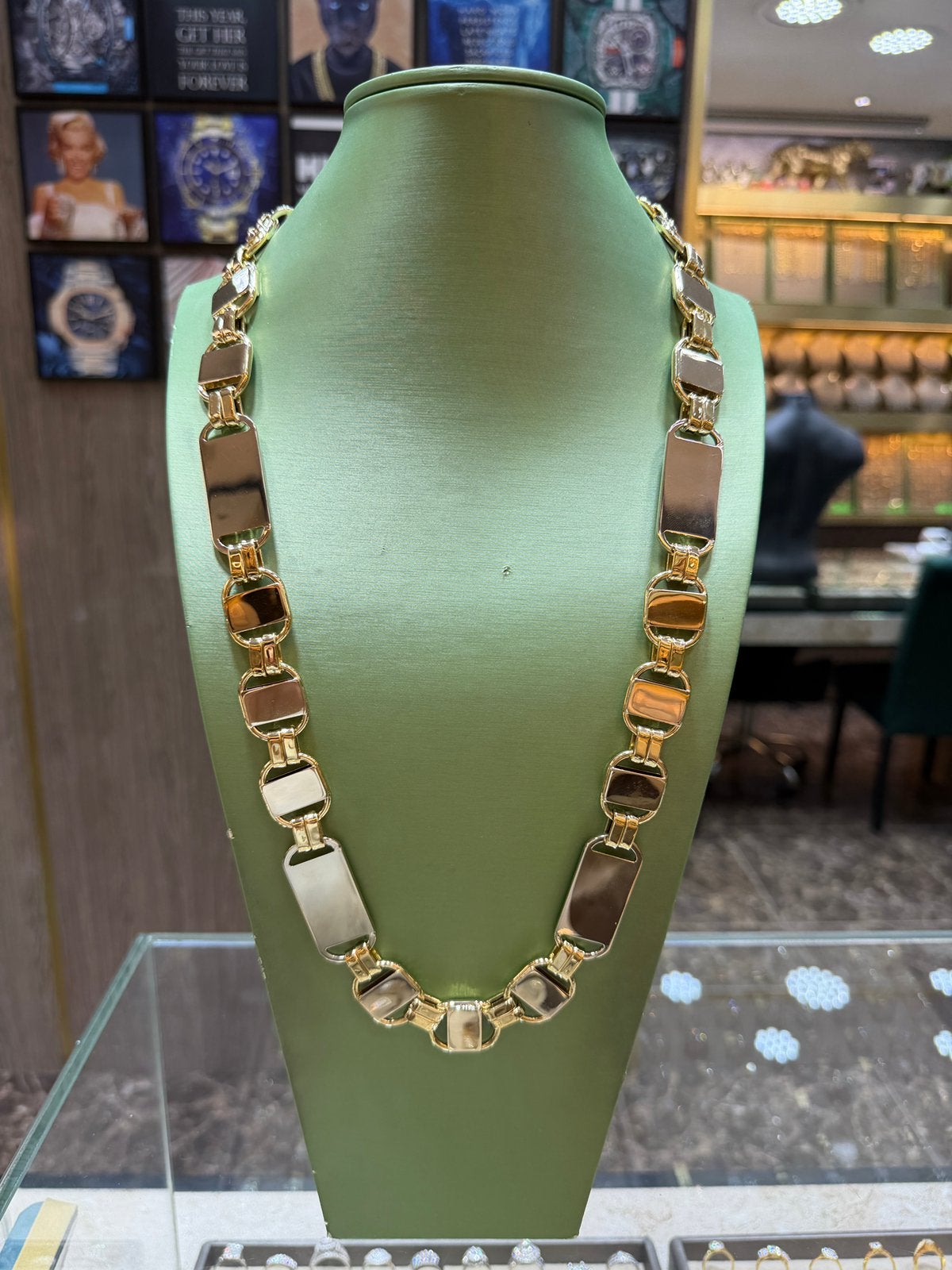 18KT Goud - 262.49 Gram - Ketting - PLATTE MAGNUM, Ophalen, Nieuw, Goud