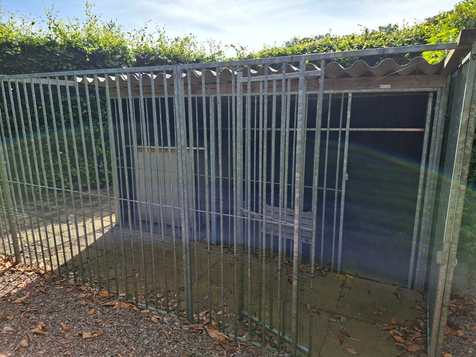 Hondenverblijf betonflex 360x180 nachthok, galv hekwerk, Ophalen, 110 cm of meer, 100 cm of meer