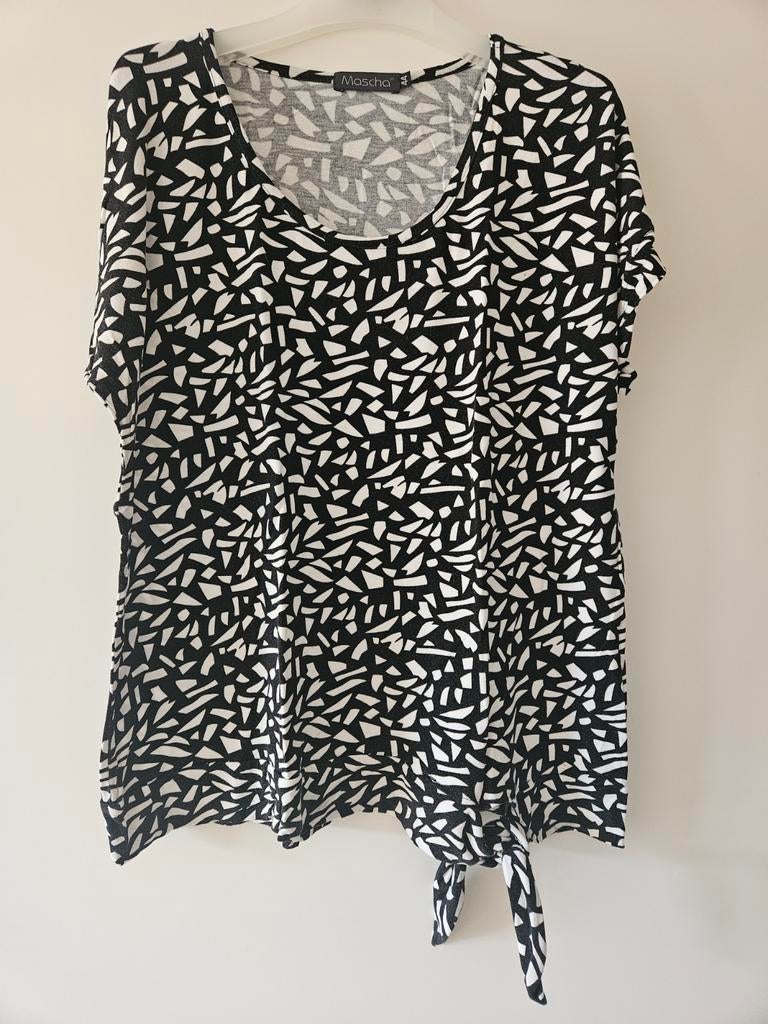 Mascha shirt zwart-wit patroon, maat 44, Kleding | Dames, Zwart, Maat 42/44 (L), Ophalen of Verzenden, Mascha