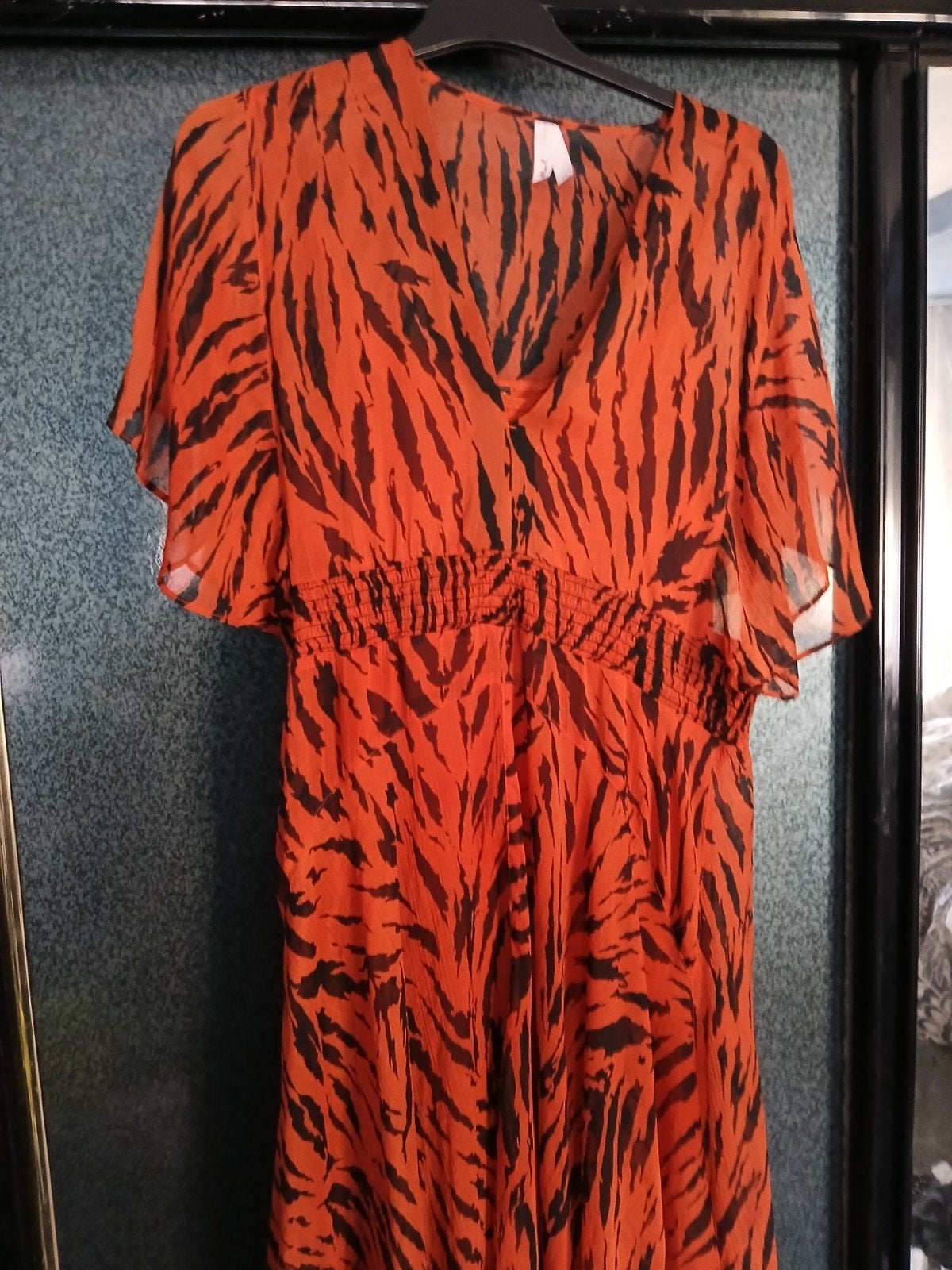 Miss L Studio Jurk met tijgerprint - Maat XXL, Miss L Studio, Maat 46/48 (XL) of groter, Oranje, Ophalen of Verzenden