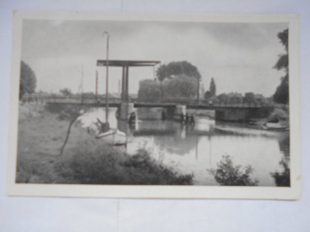 Doetinchem uniek oud IJsselgezicht boot ophaalbrug rond 1950, Verzamelen, Ophalen of Verzenden, 1940 tot 1960, Gelopen, Gelderland