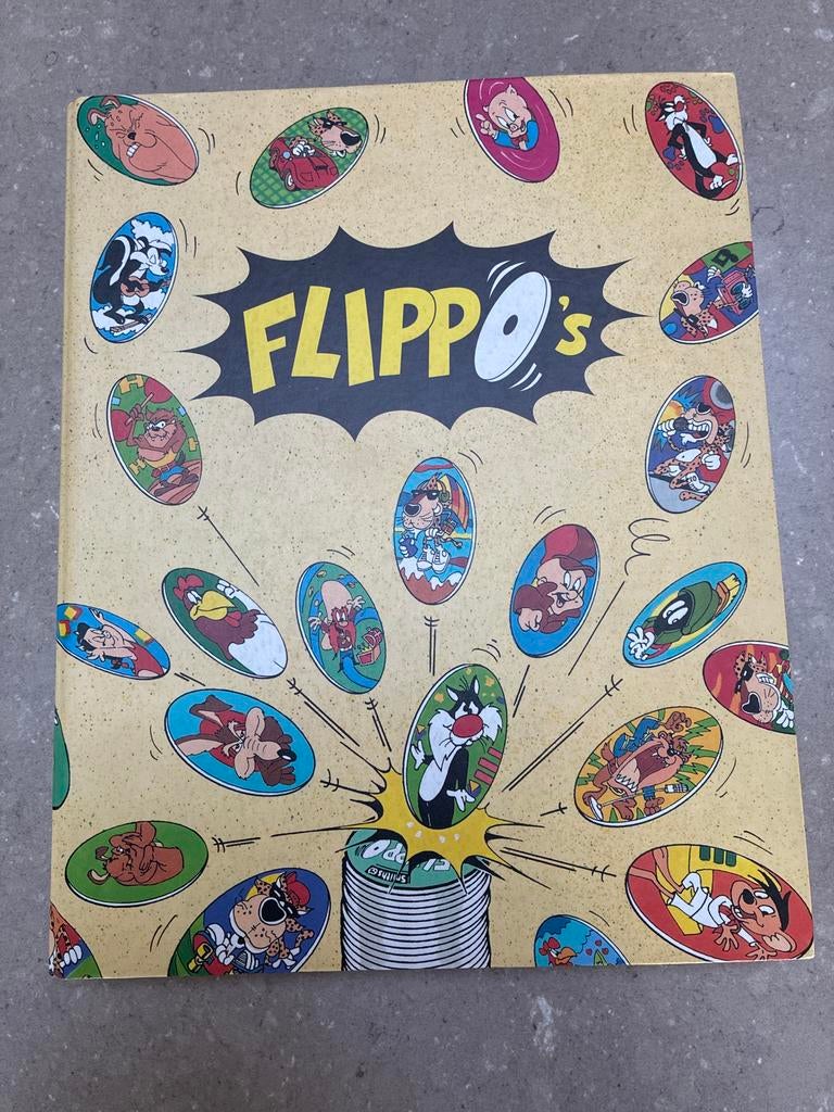 Flippo boek nr 1 compleet met extra boek, Verzamelen, Flippo's, Ophalen of Verzenden, Looney Tunes, Verzameling, Met verzamelmap(pen)