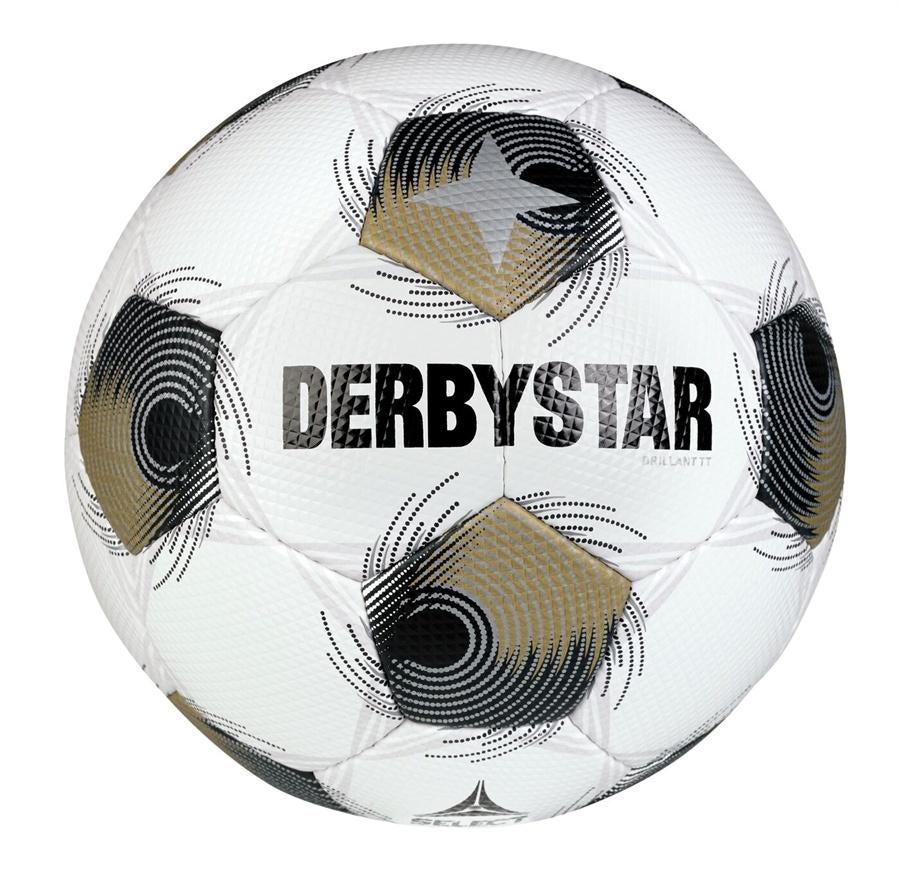 DERBYSTAR BRILLANT APS goud/wit van € 149,00 nu voor € 89,95, Maat XS of kleiner, Ophalen, Nieuw, Bal