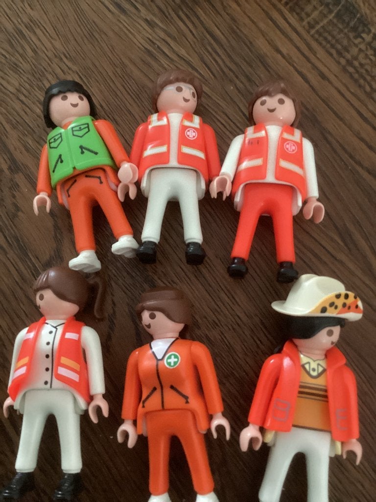 Playmobilpoppetjes, thema ambulance en verpleging, Ophalen of Verzenden, Gebruikt, Losse onderdelen