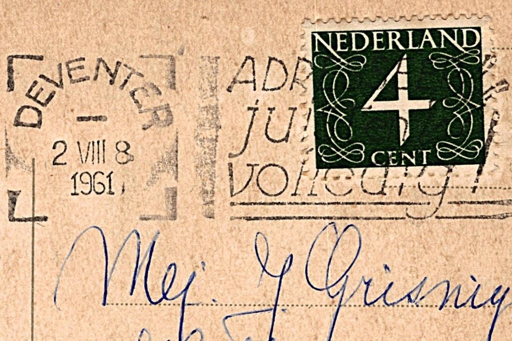 806373 Rheden Posbank 1961 Gelopen met postzegel, Ophalen of Verzenden, 1960 tot 1980, Gelopen, Gelderland