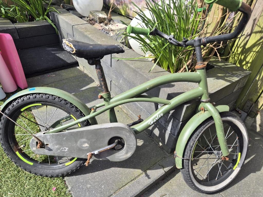 Harley kinderfiets 16 inch opknapper, Ophalen, Gebruikt, 16 tot 20 inch, Harley